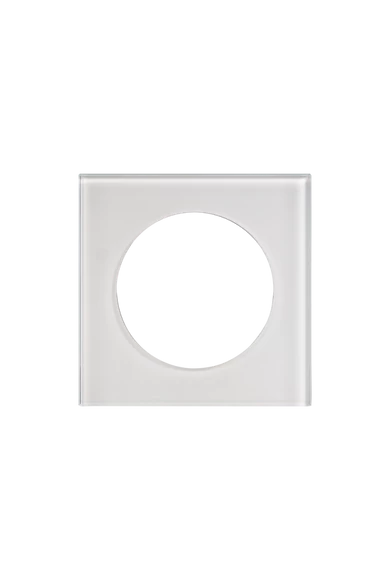 KONEKTO LED szimpla üveg keret, négyzet, fehér, LSR-SBK-X1