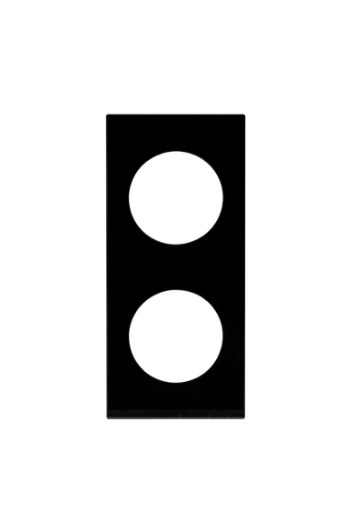 KONEKTO LED dupla üveg keret, négyzet, fekete, LSR-SCK-X2