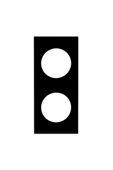 KONEKTO LED dupla üveg keret, négyzet, fekete, LSR-SCK-X2