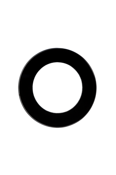 KONEKTO LED szimpla üveg keret, kör, fekete, LSR-SCO-X1