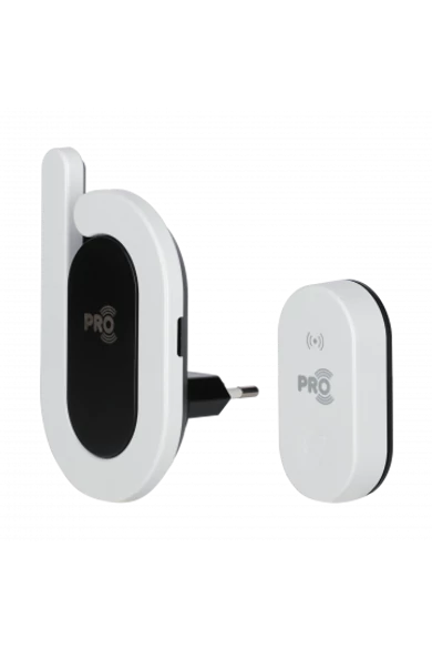 Vezeték nélküli csengő szett "BULIK II PRO", 230V, 80dB, 1400m LoRa, fehér, ST-995H