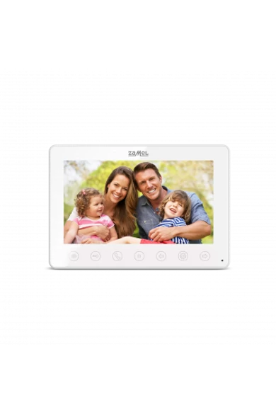 7" színes, LCD videó kaputelefon monitor, fehér, 800x480px, VP-807W