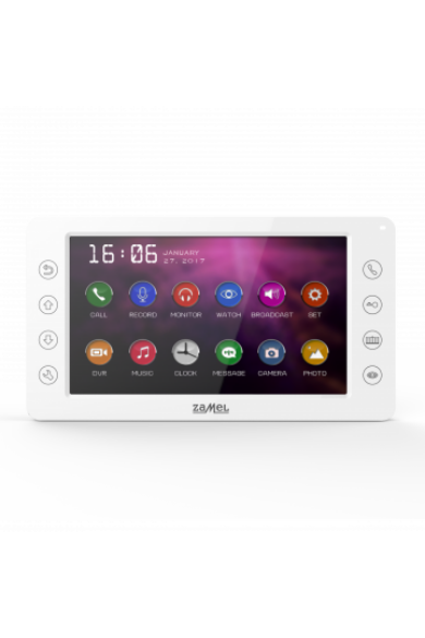 7" színes, LCD videó kaputelefon monitor, DVR funkció, WiFi, fehér, 800x480px, VP-829W