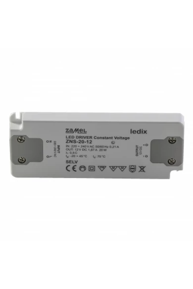 ZNS-20-12 SLIM LED tápegység, 12V DC, 20W