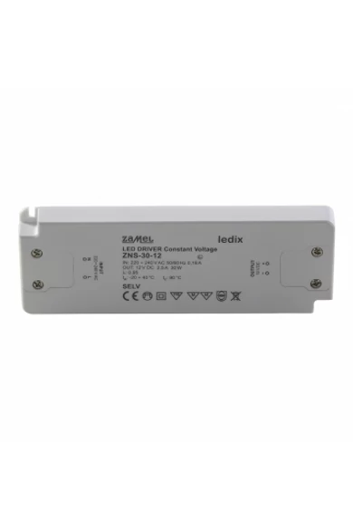 ZNS-30-12 SLIM LED tápegység, 12V DC, 30W